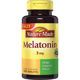 Nature Made Melatonin Tablets, Value Size, 3 Mg, 240 Count - Nature Made