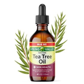 Spring Valley 100% Pure Tea Tree Oil for Skin Health, Liquid Supplement, 4 fl oz - Spring Valley