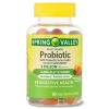 Spring Valley Inulin Probiotic Supplement Vegetarian Gummies, Assorted Fruit, 60 Count - Spring Valley