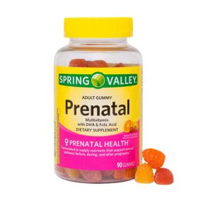 Spring Valley Prenatal Multivitamin Gummies with DHA and Folic Acid, 90 Count - Spring Valley