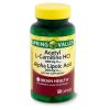 Spring Valley Acetyl L-Carnitine HCl and Alpha Lipoic Acid Dietary Supplement, 50 Count - Spring Valley