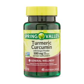 SV Turmeric Curcumin 500mg 45ct - Spring Valley