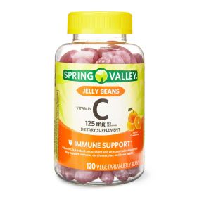 Spring Valley Vitamin C Immune Support Dietary Supplement Vegetarian Jelly Beans, Orange, 125 mg, 120 Count - Spring Valley