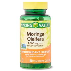 Spring Valley Moringa Oleifera, Dietary Supplement, Capsule, 1,000 mg, 60 Count - Spring Valley