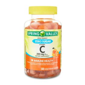 Spring Valley Zero Sugar Vitamin C Gummies Dietary Supplement, 250 mg, 120 Count - Spring Valley