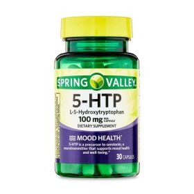 Spring Valley 5-HTP Capsules, 100 mg, 30 Count - Spring Valley