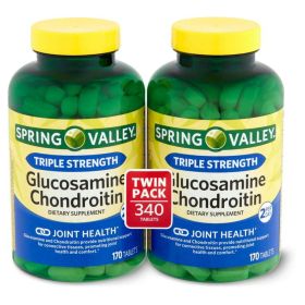 Spring Valley Glucosamine Chondroitin Dietary Supplement Twin Pack, 340 Count, 2 Pack - Spring Valley