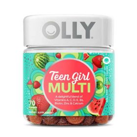 OLLY Teen Girl Multivitamin Gummies, Berry Melon, 70 Count - OLLY