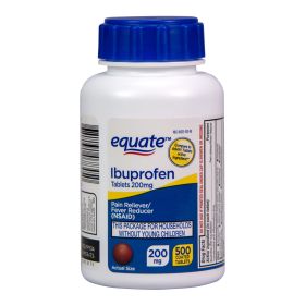 Equate Ibuprofen Pain Reliever and Fever Reducer Tablets;  200 mg;  500 Count - Equate