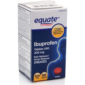 Equate Ibuprofen Tablets;  200 mg;  50 Count - Equate