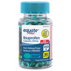 Equate Ibuprofen Mini Softgel Capsules;  200 mg;  160 Count - Equate