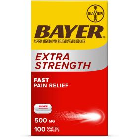 Bayer Extra Strength Aspirin Caplets;  500 mg;  100 Count - Bayer