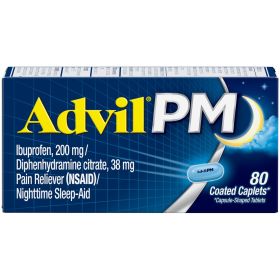 Advil PM Pain and Headache Reliever Ibuprofen Caplets;  80 Count - Advil