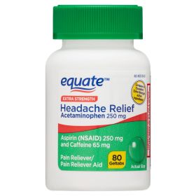 Equate Extra Strength Headache Relief Geltabs;  80 Count - Equate