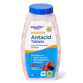 Equate Ultra-Strength Antacid Tablets;  Assorted Berries;  1000 mg;  160 Count - Equate