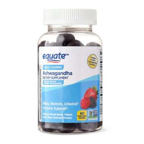 Equate Ashwagandha Vegetarian Gummy Supplement;  60 Count - Equate