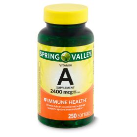 Spring Valley Vitamin A Supplement;  2400 mcg;  250 Count - Spring Valley