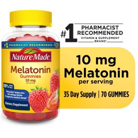 Nature Made Melatonin 10mg Per Serving Gummies;  Dietary Supplement;  70 Count - Nature Made