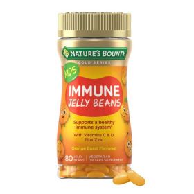 Nature's Bounty Kids Vitamin C;  D & Zinc for Immune Support Jelly Beans;  80 Count - Nature's Bounty