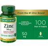 Nature's Bounty Zinc;  Immune Support Supplement;  50 mg;  100 Caplets - Nature's Bounty