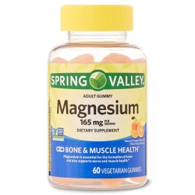 Spring Valley Magnesium Vegetarian Gummies;  165 mg;  60 Count - Spring Valley