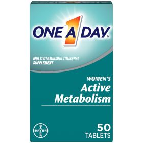 One A Day Women's Active Metabolism Multivitamin Tablets;  50 Count - One A Day