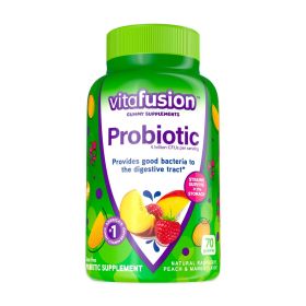 Vitafusion Probiotic Gummy Supplements;  Raspberry;  Peach and Mango Flavored;  70 Count - Vitafusion