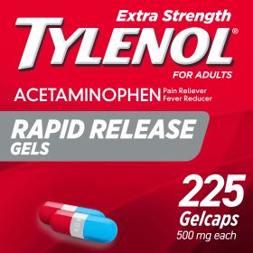 Tylenol Extra Strength Acetaminophen Rapid Release Gels;  225 ct - Tylenol