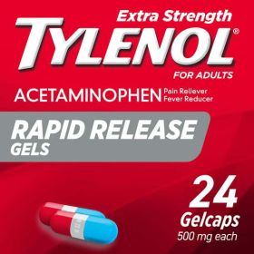 Tylenol Extra Strength Acetaminophen Rapid Release Gels;  24 ct - Tylenol