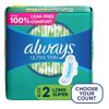 Always Ultra Thin Pads Long Absorbency Unscented with Wings;  Size 2 42 Ct - Always