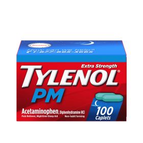 Tylenol PM Extra Strength Pain Reliever & Sleep Aid Caplets;  100 ct - Tylenol