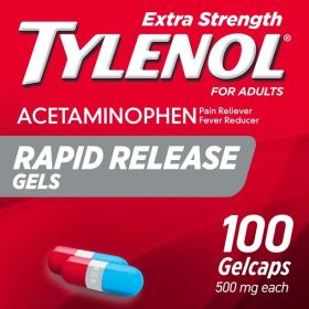 Tylenol Extra Strength Acetaminophen Rapid Release Gels;  100 ct - Tylenol