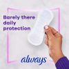 Always Thin No Feel Protection Daily Liners Regular Absorbency Unscented;  162 Ct - Always