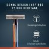 King C. Gillette Men's Double Edge Safety Razor with 5 Double Edge Refill Blades, Chrome - Gillette