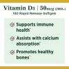 Nature's Bounty 2000 IU Vitamin D3 Softgels;  50 mcg;  150 Count - Nature's Bounty