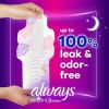 Always Radiant Overnight Pads with Wings Scented;  Size 4 20 Ct - Always